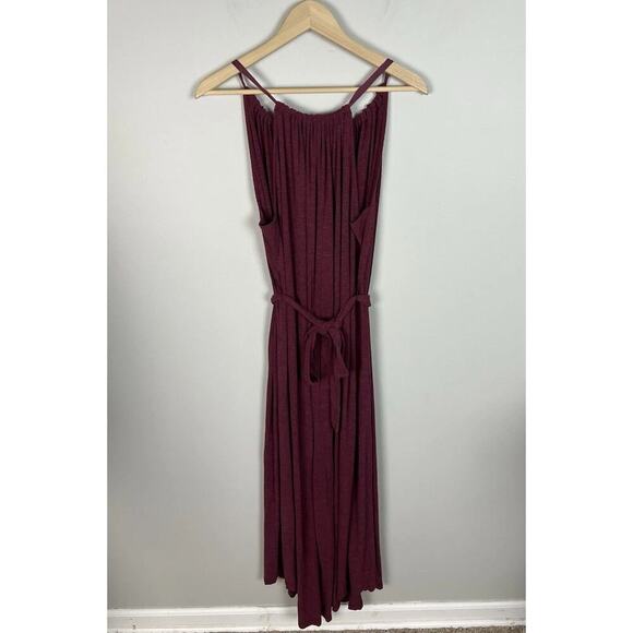Anthropologie HD In Paris Jacenta Wide Leg Jumpsuit Size Medium Modal Cranberry - Picture 1 of 7